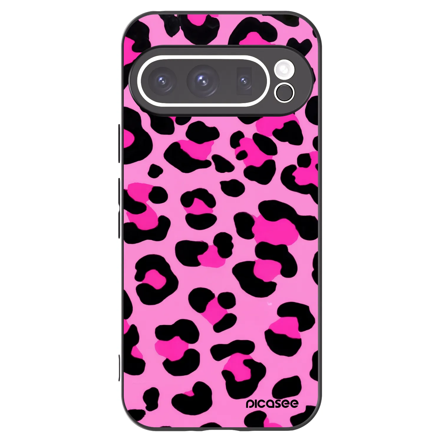 Picasee crna silikonska maskica za Google Pixel 9 Pro - Pink Tiger