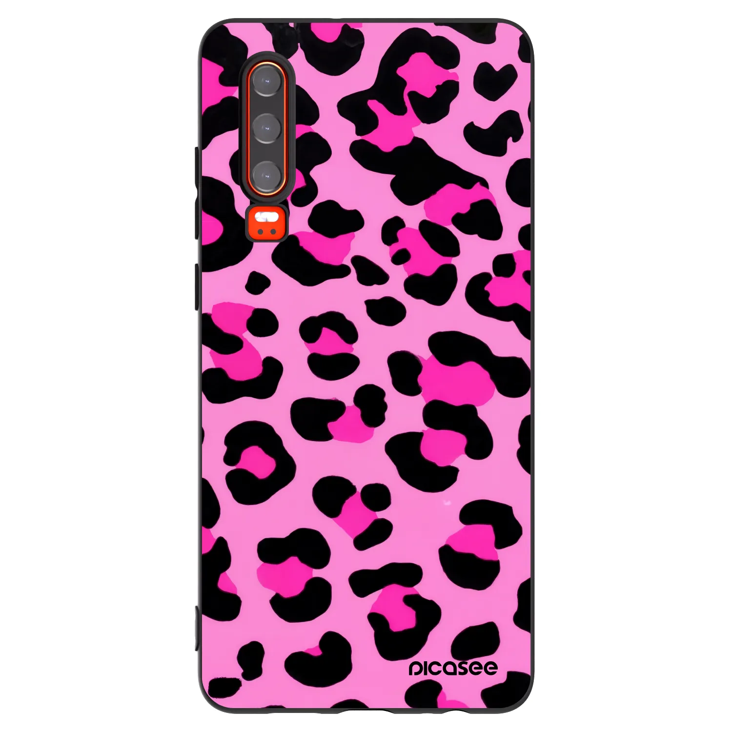 Picasee crna silikonska maskica za Huawei P30 - Pink Tiger
