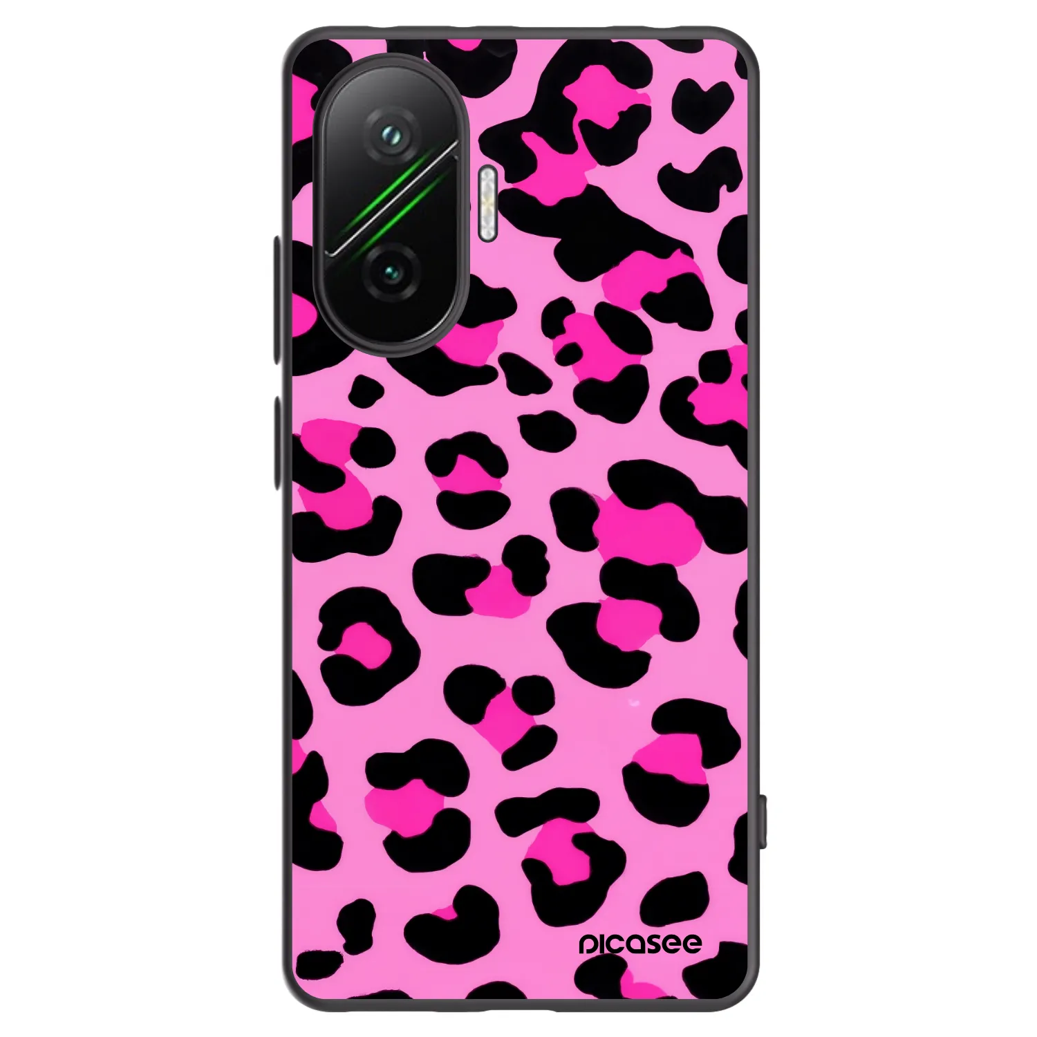 Picasee crna silikonska maskica za Xiaomi Poco F7 5G - Pink Tiger