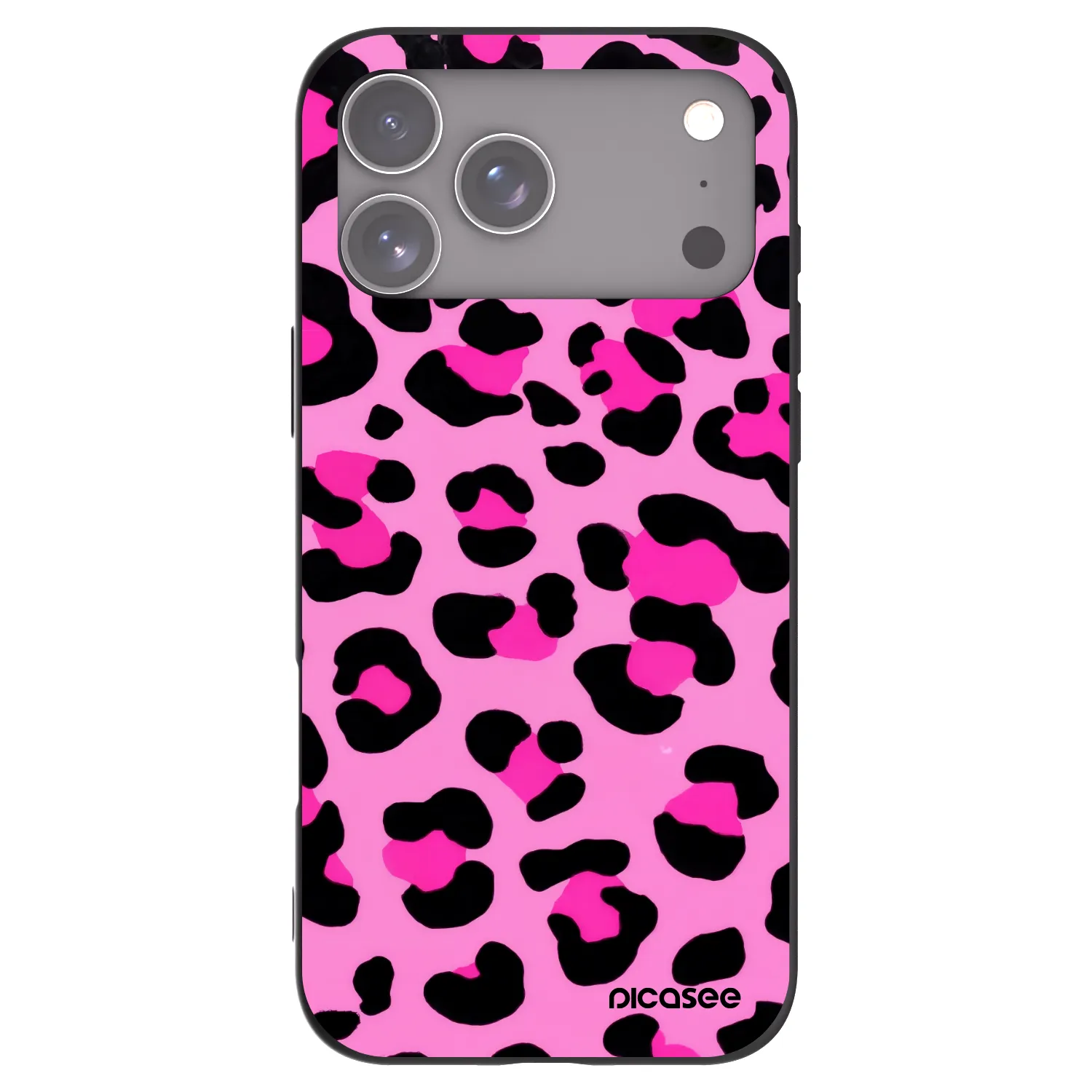 Picasee crna silikonska maskica za Apple iPhone 17 Pro Max - Pink Tiger