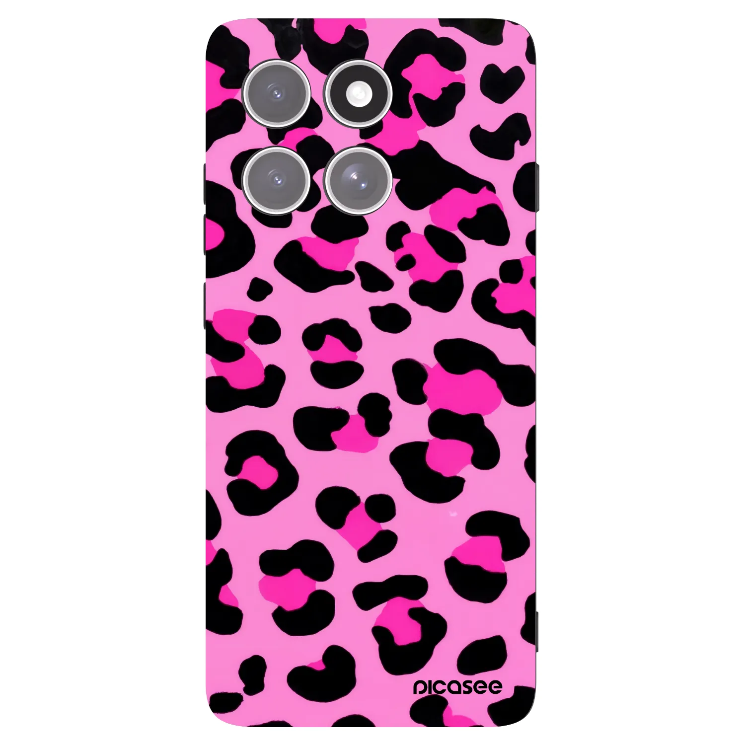 Picasee crna silikonska maskica za Motorola Edge 60 Pro - Pink Tiger
