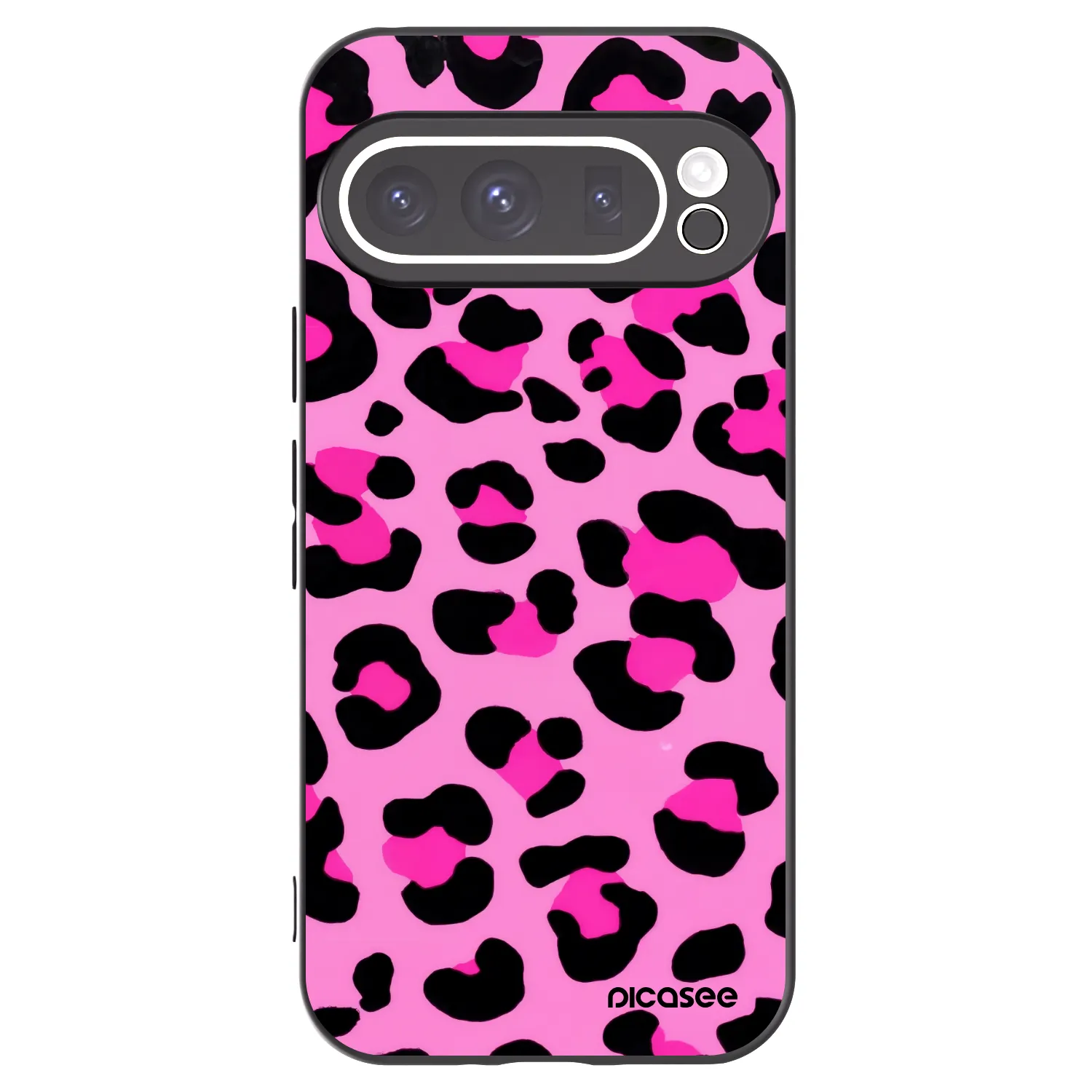 Picasee crna silikonska maskica za Google Pixel 9 Pro XL - Pink Tiger