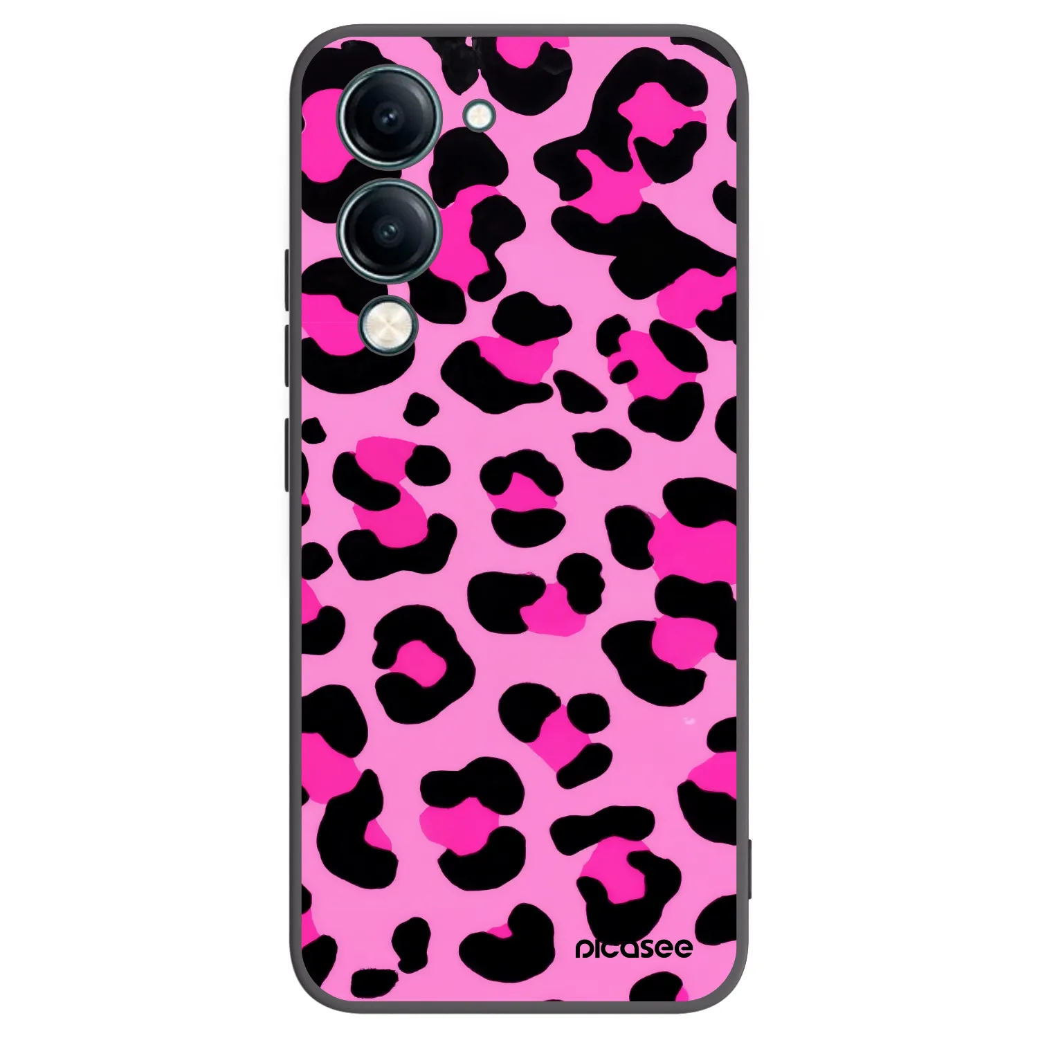 Picasee crna silikonska maskica za Vivo Y29s 5G - Pink Tiger