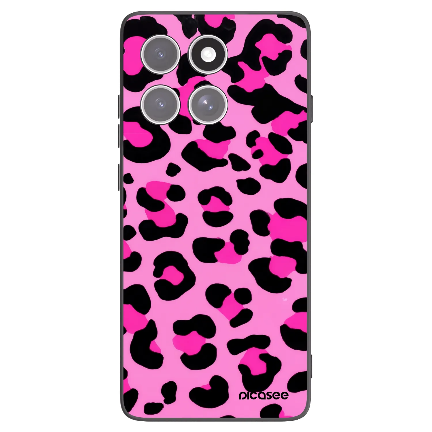 Picasee crna silikonska maskica za Motorola Edge 60 Fusion - Pink Tiger