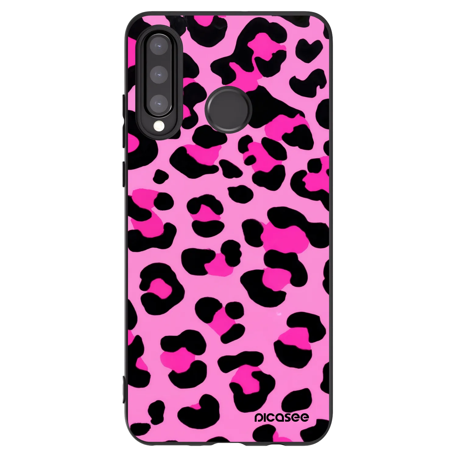 Picasee crna silikonska maskica za Huawei P30 Lite - Pink Tiger