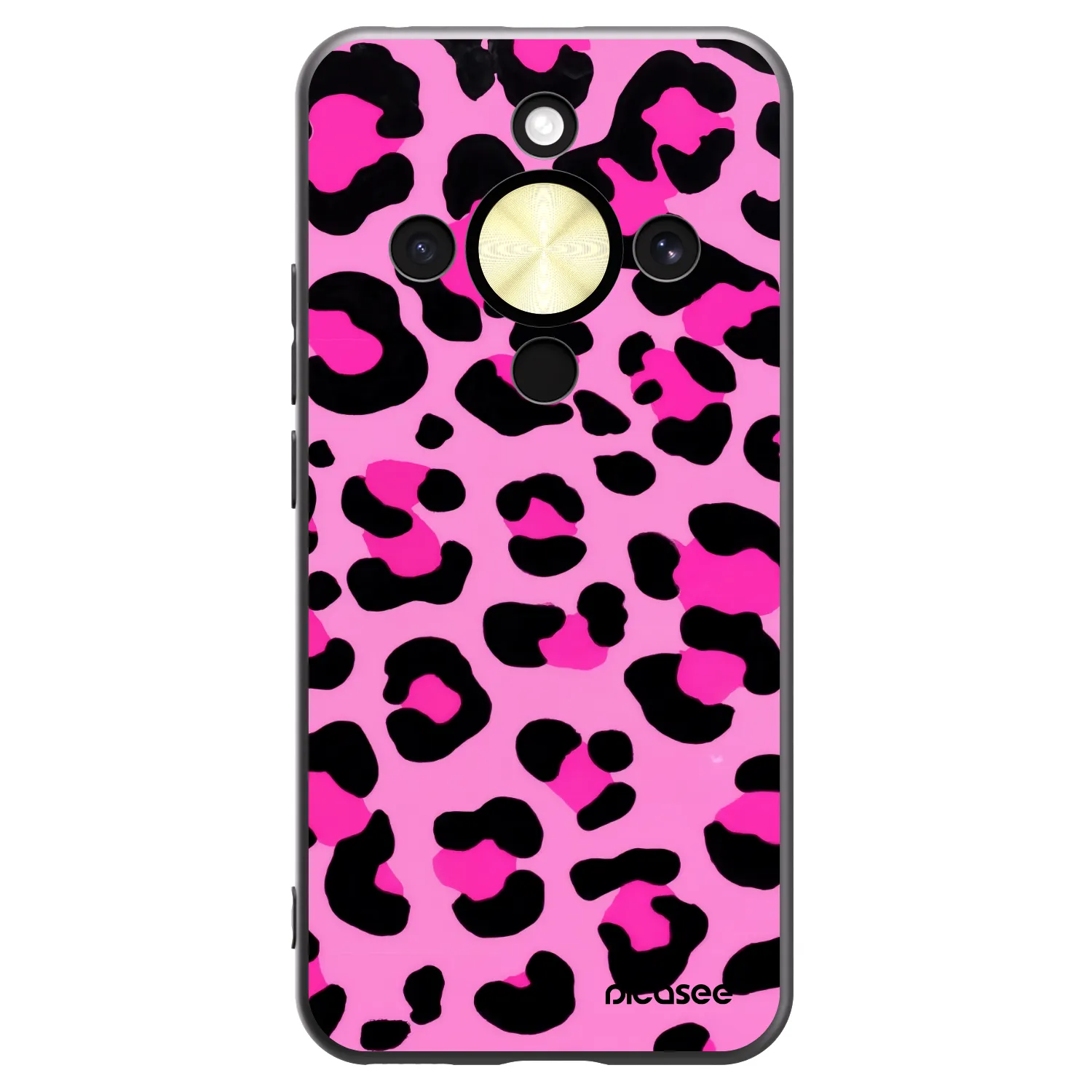 Picasee crna silikonska maskica za Honor Magic8 Lite 5G - Pink Tiger