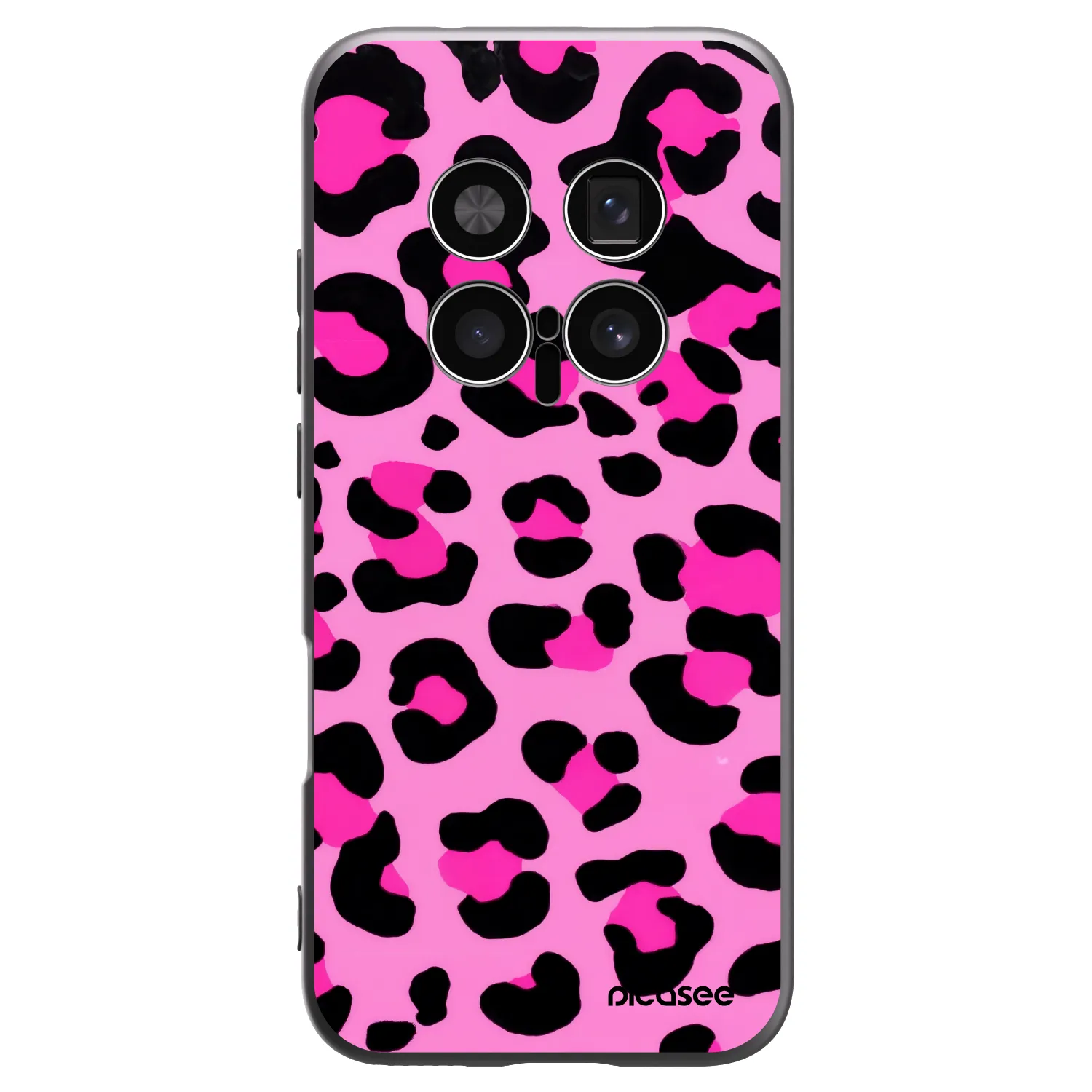 Picasee crna silikonska maskica za Honor Magic8 Pro 5G - Pink Tiger