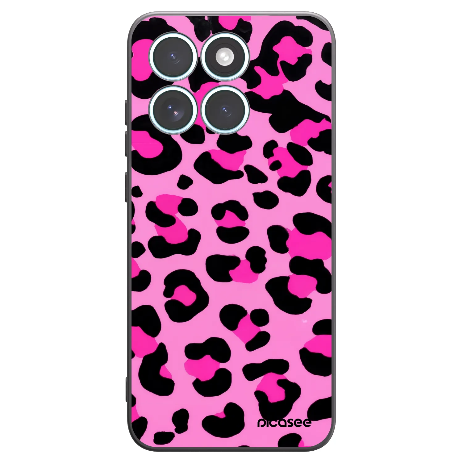 Picasee crna silikonska maskica za Motorola Edge 70 Fusion - Pink Tiger