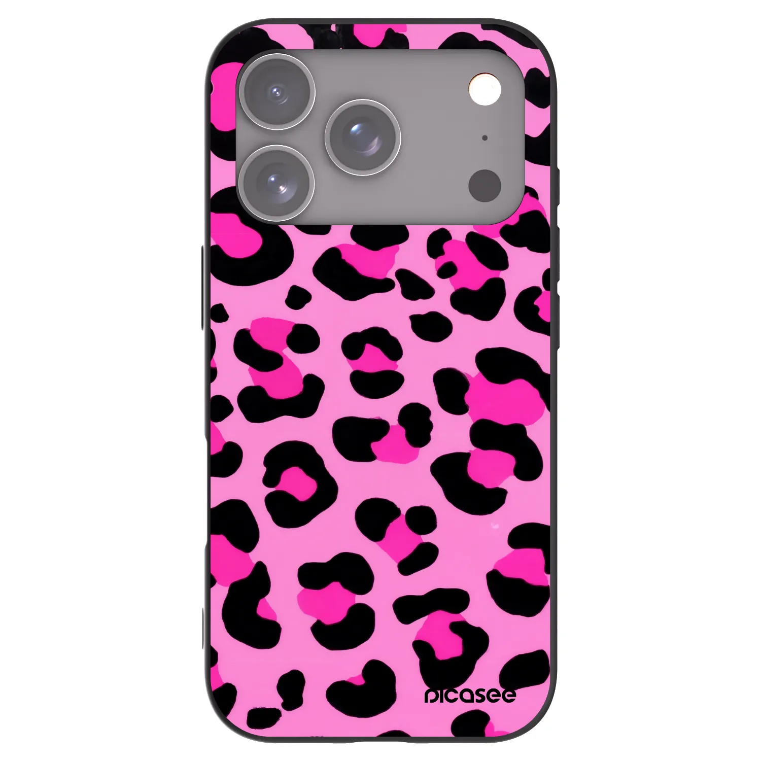 Picasee crna silikonska maskica za Apple iPhone 18 Pro - Pink Tiger
