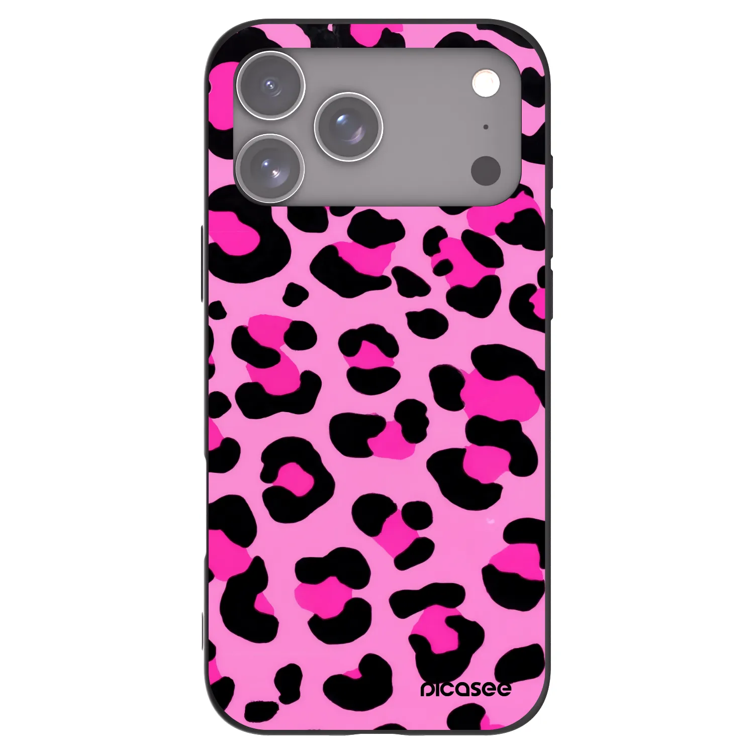 Picasee crna silikonska maskica za Apple iPhone 18 Pro Max - Pink Tiger