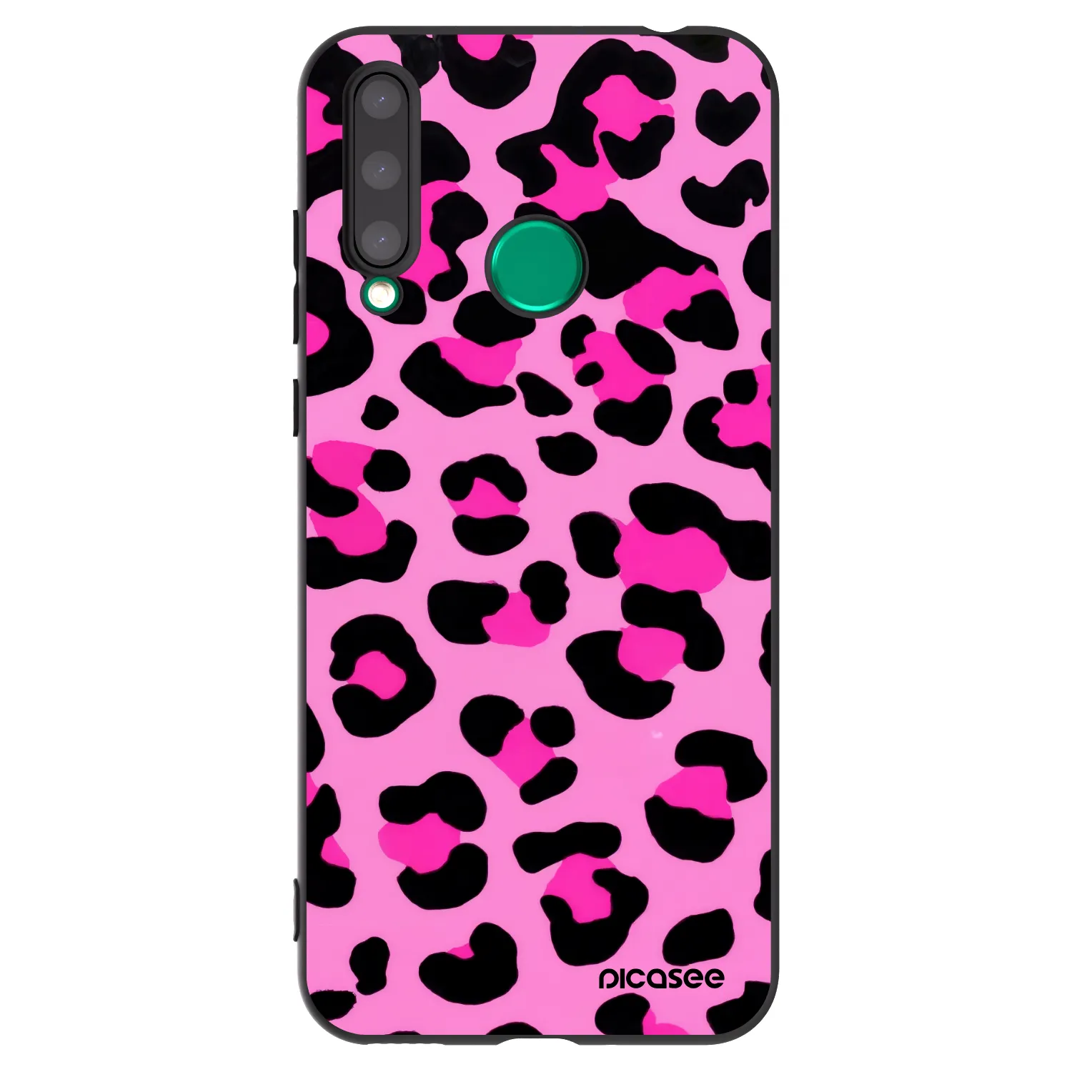Picasee crna silikonska maskica za Honor 20 Lite - Pink Tiger