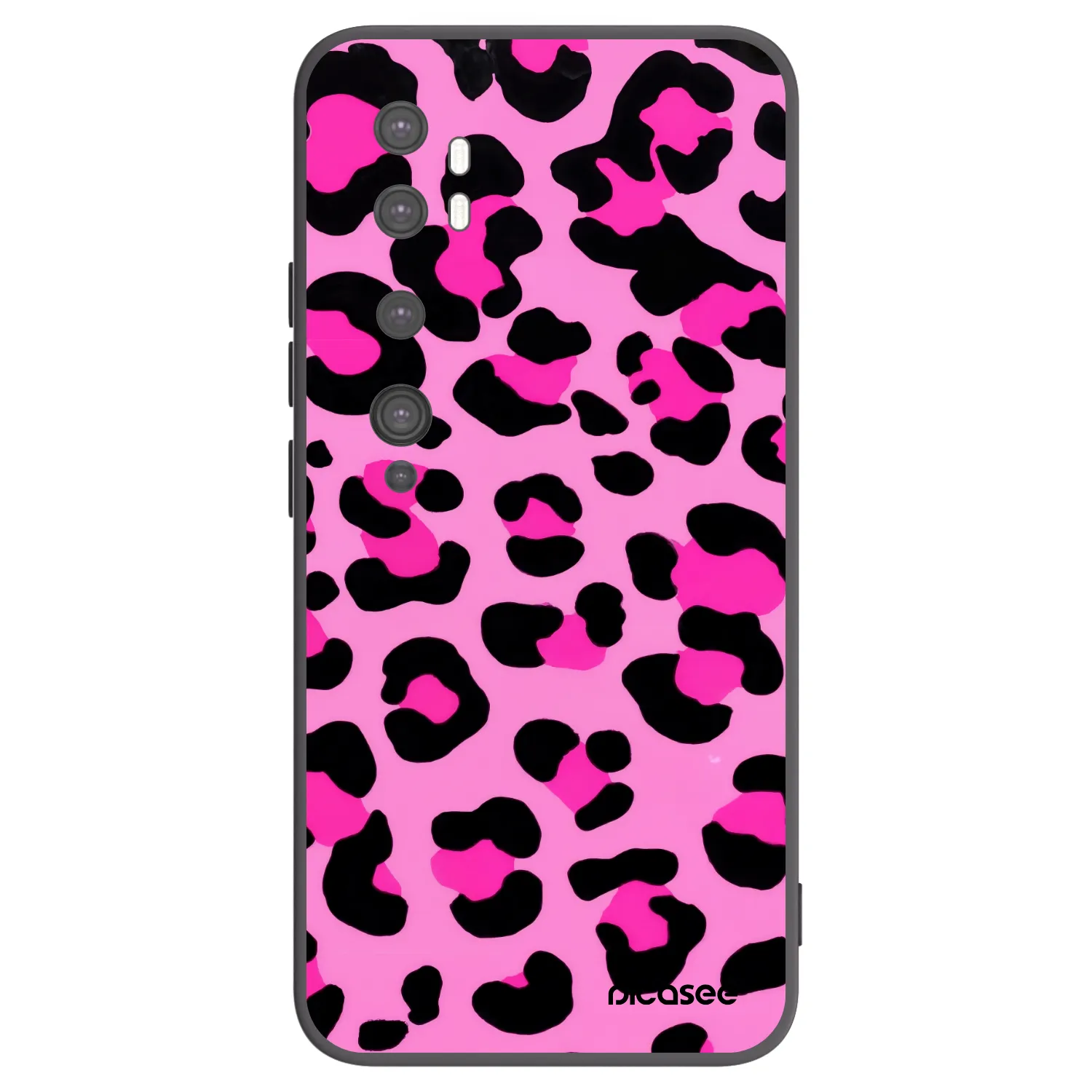 Picasee crna silikonska maskica za Xiaomi Mi Note 10 (Pro) - Pink Tiger