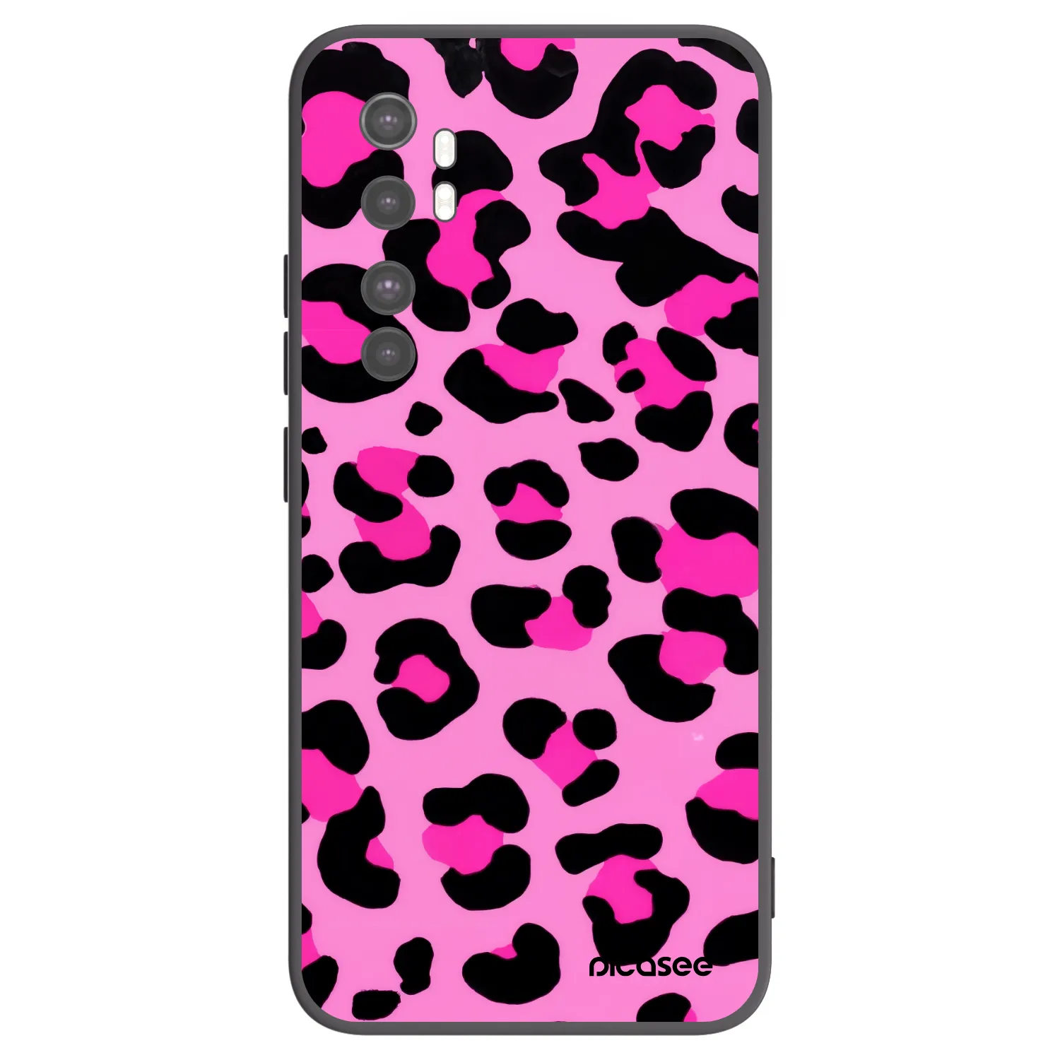 Picasee crna silikonska maskica za Xiaomi Mi Note 10 Lite - Pink Tiger