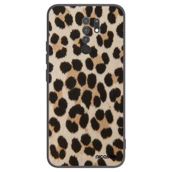Picasee crna silikonska maskica za Xiaomi Redmi 9 - Brown Tiger