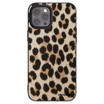 Picasee crna silikonska maskica za Apple iPhone 12 Pro Max - Brown Tiger