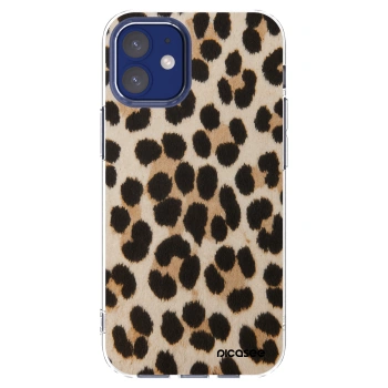 Picasee silikonska prozirna maskica za Apple iPhone 12 mini - Brown Tiger