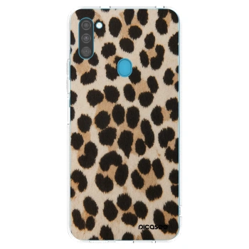 Picasee silikonska prozirna maskica za Samsung Galaxy M11 - Brown Tiger