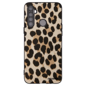 Picasee crna silikonska maskica za Realme 5 - Brown Tiger