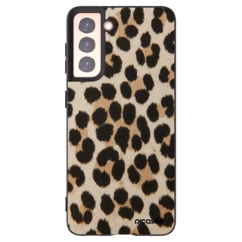 Picasee crna silikonska maskica za Samsung Galaxy S21 5G G991B - Brown Tiger