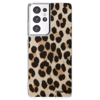 Picasee silikonska prozirna maskica za Samsung Galaxy S21 Ultra 5G G998B - Brown Tiger