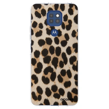 Picasee silikonska prozirna maskica za Motorola Moto G9 Play - Brown Tiger
