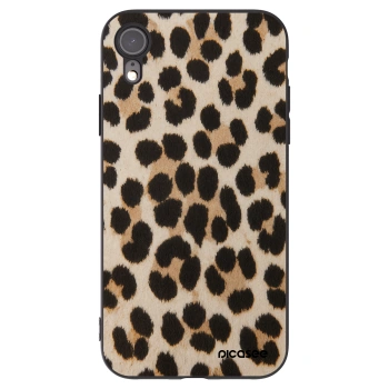 Picasee crna silikonska maskica za Apple iPhone XR - Brown Tiger