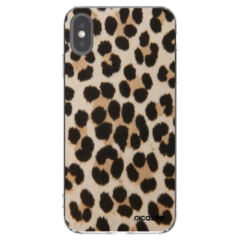 Picasee silikonska prozirna maskica za Apple iPhone XS Max - Brown Tiger