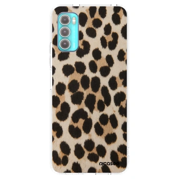 Picasee silikonska prozirna maskica za Motorola Moto G60 - Brown Tiger