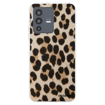 Picasee silikonska prozirna maskica za Vivo V23 5G - Brown Tiger