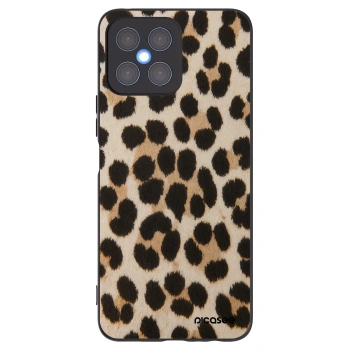 Picasee crna silikonska maskica za Honor X8 4G - Brown Tiger