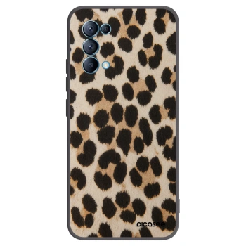 Picasee crna silikonska maskica za OPPO Reno 5 5G - Brown Tiger