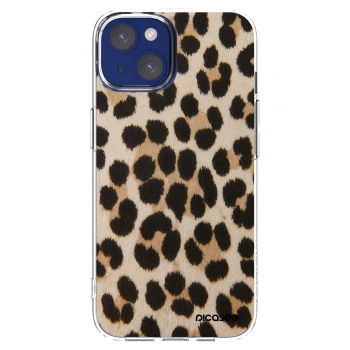Picasee silikonska prozirna maskica za Apple iPhone 14 - Brown Tiger