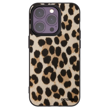 Picasee crna silikonska maskica za Apple iPhone 14 Pro - Brown Tiger