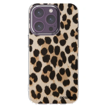Picasee silikonska prozirna maskica za Apple iPhone 14 Pro - Brown Tiger