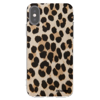 Picasee silikonska prozirna maskica za Apple iPhone X/XS - Brown Tiger
