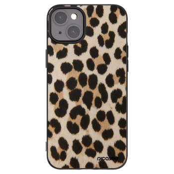 Picasee crna silikonska maskica za Apple iPhone 15 Plus - Brown Tiger