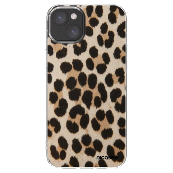 Picasee silikonska prozirna maskica za Apple iPhone 15 Plus - Brown Tiger