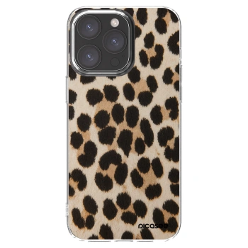 Picasee silikonska prozirna maskica za Apple iPhone 15 Pro Max - Brown Tiger