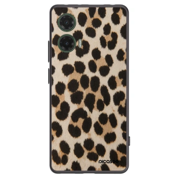 Picasee crna silikonska maskica za Motorola Moto G35 5G - Brown Tiger