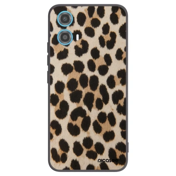 Picasee crna silikonska maskica za Motorola Moto G34 5G - Brown Tiger
