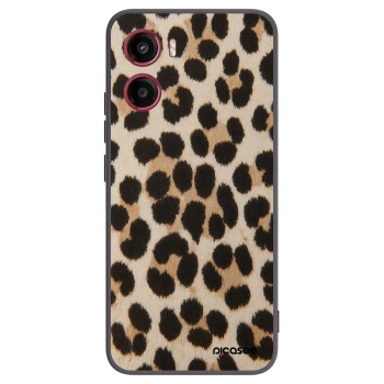 Picasee crna silikonska maskica za Motorola Moto G05 - Brown Tiger