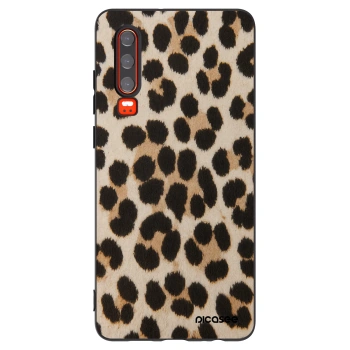 Picasee crna silikonska maskica za Huawei P30 - Brown Tiger