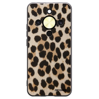 Picasee crna silikonska maskica za Honor Magic8 Lite 5G - Brown Tiger