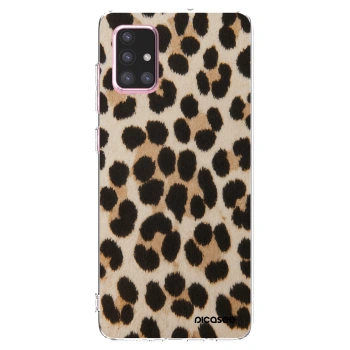 Picasee silikonska prozirna maskica za Samsung Galaxy A71 A715F - Brown Tiger