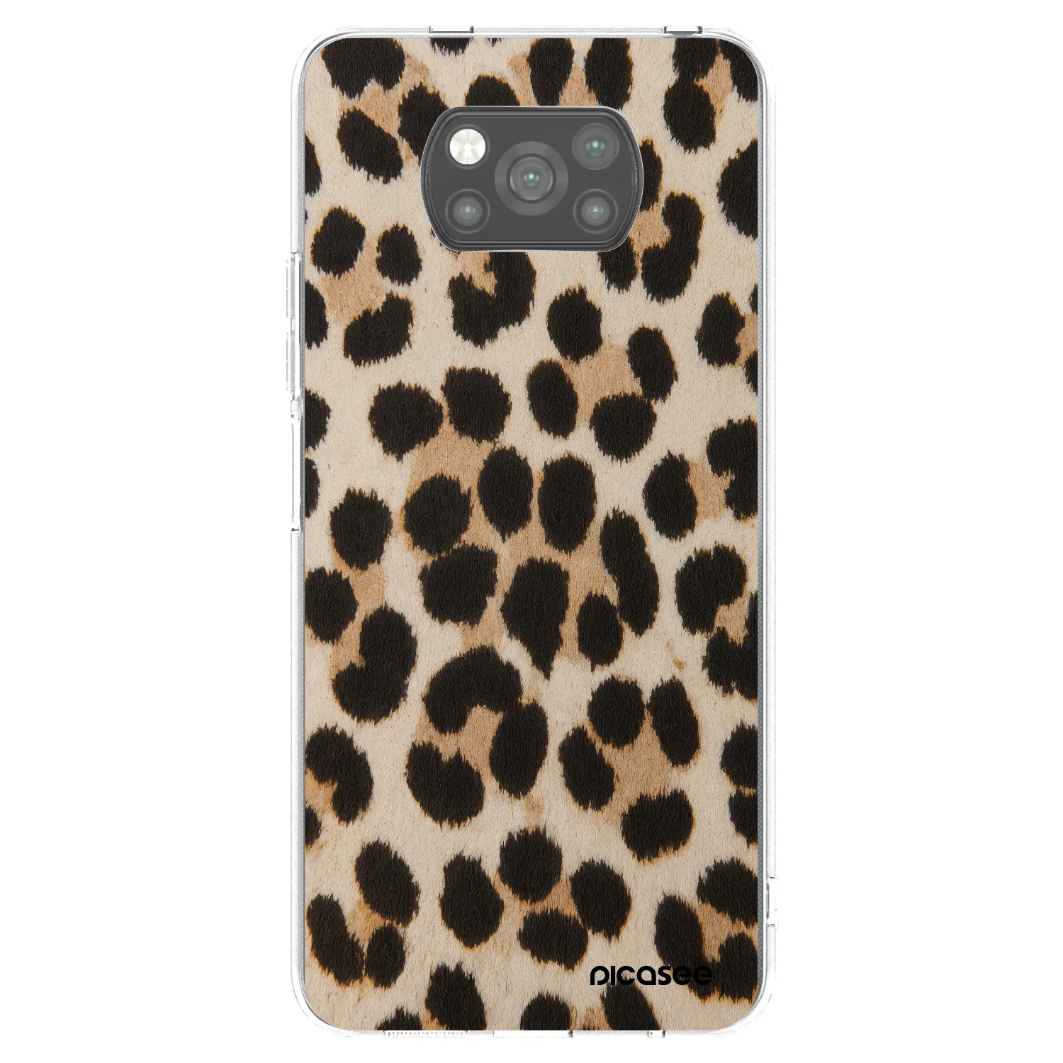 Picasee crna silikonska maskica za Xiaomi Poco X3 - Brown Tiger