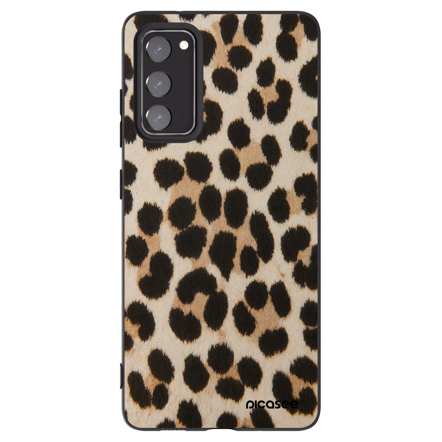 Picasee crna silikonska maskica za Samsung Galaxy S20 FE - Brown Tiger