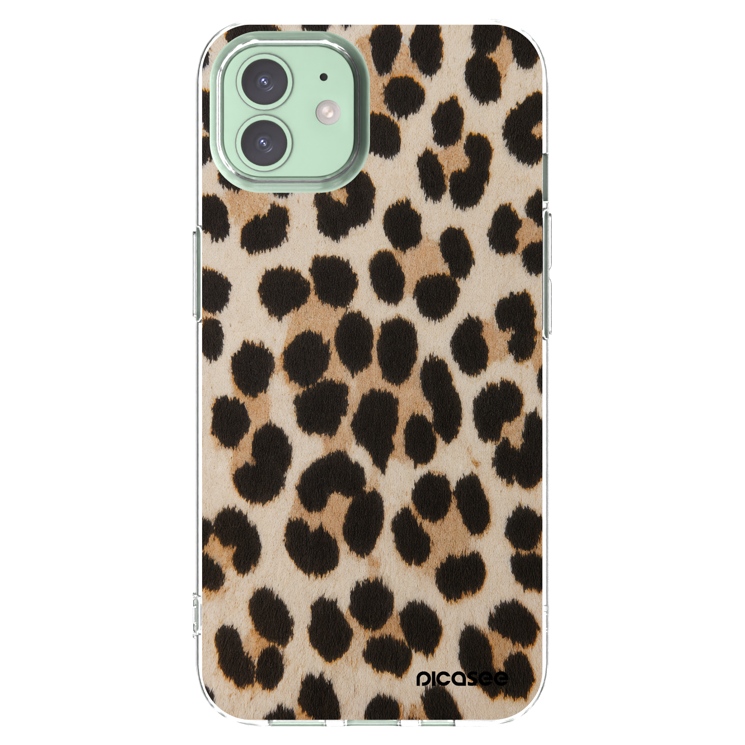 Picasee silikonska prozirna maskica za Apple iPhone 12 - Brown Tiger