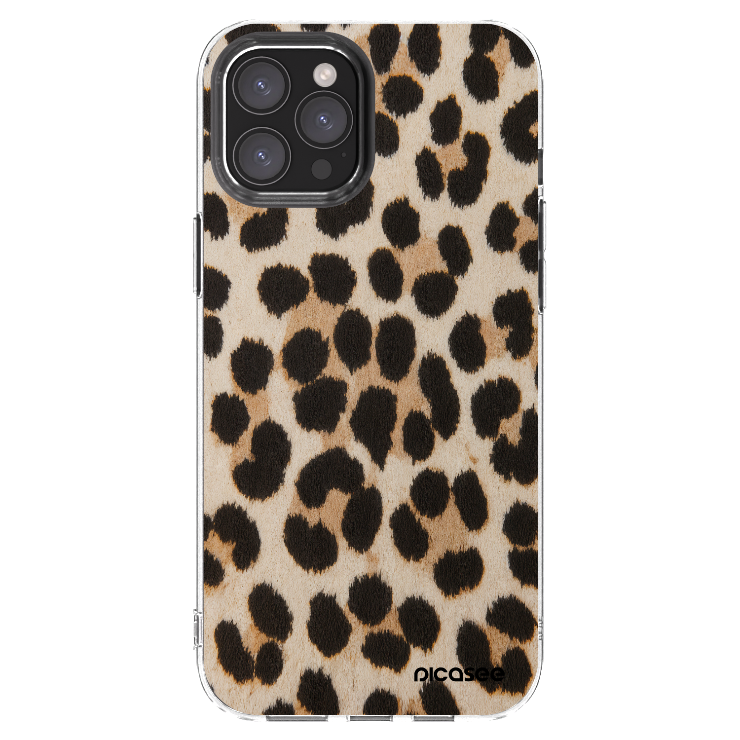 Picasee silikonska prozirna maskica za Apple iPhone 12 Pro Max - Brown Tiger