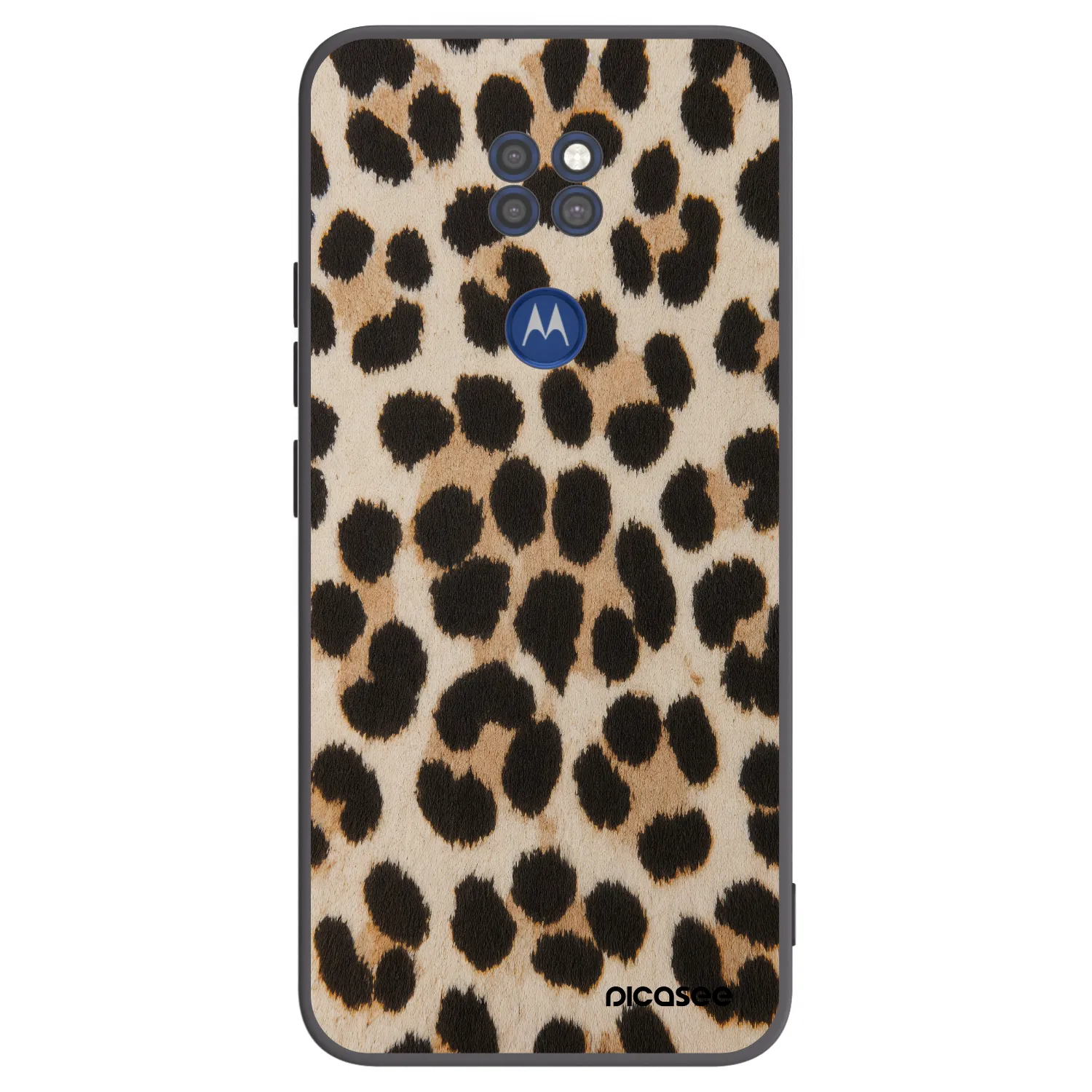 Picasee crna silikonska maskica za Motorola Moto G9 Play - Brown Tiger