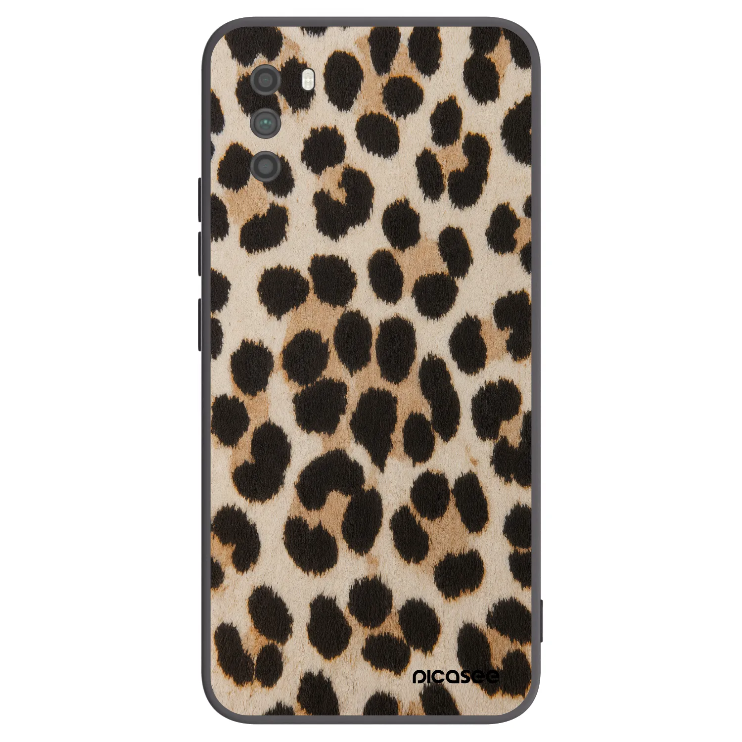 Picasee crna silikonska maskica za Xiaomi Poco M3 - Brown Tiger